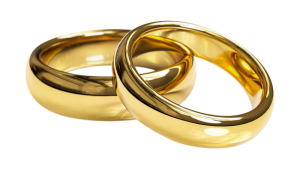 two wedding rings